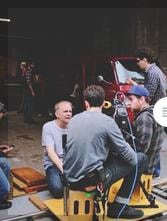 Film crew on set