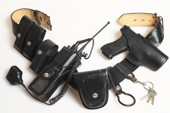 Police Fake Belt Radio Handcuffs Keys Cartridge